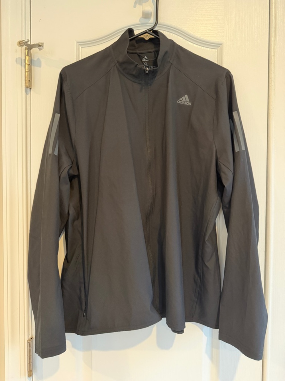 adidas Black Lightweight Windbreaker Running Jacket - Picture 8 of 9